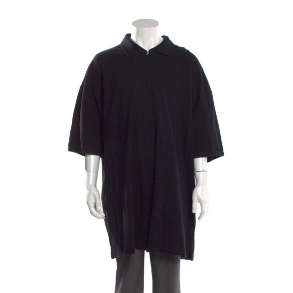 SSense Random Identities Men’s Oversized Black Polo - Picture 2 of 12